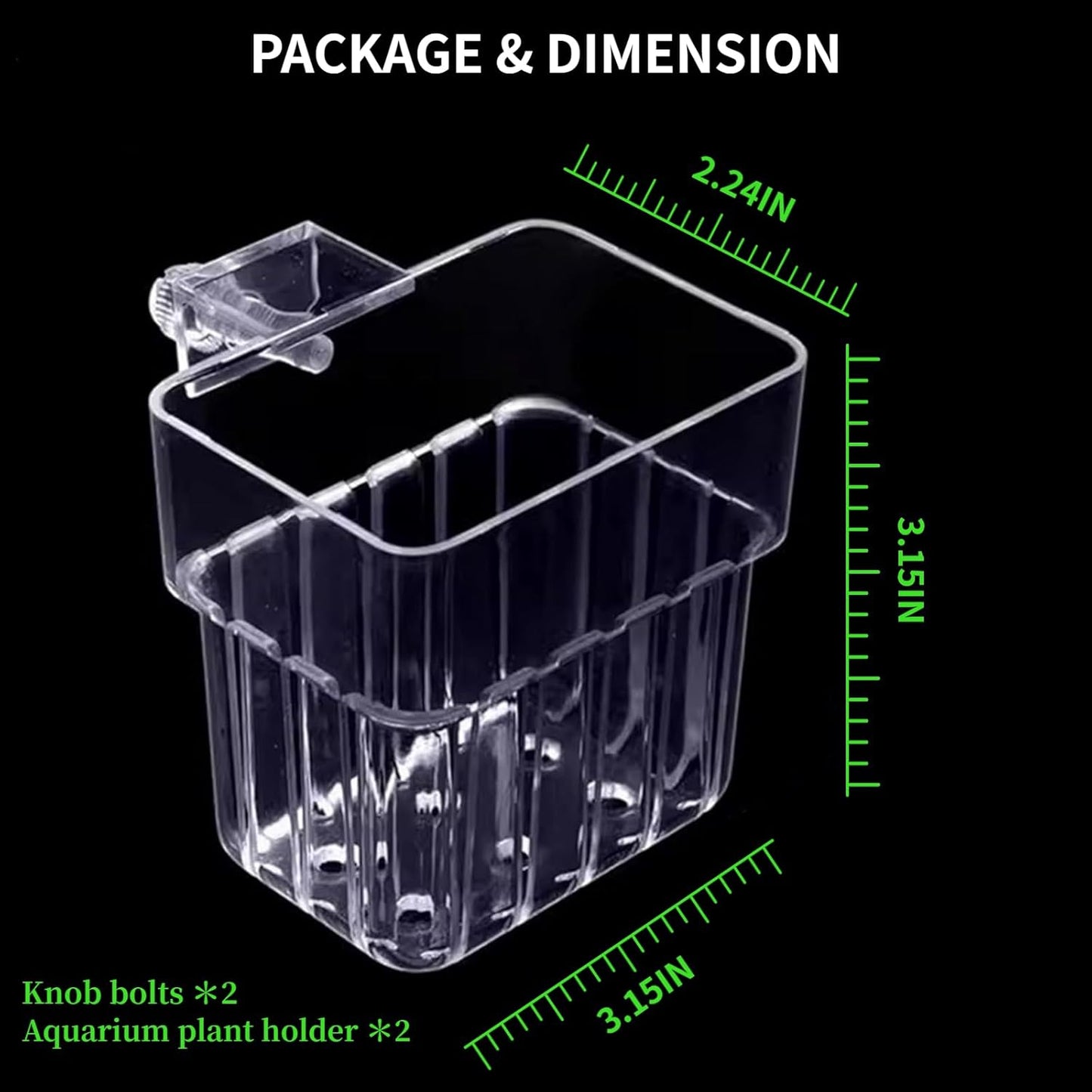 2 PCS Aquarium Plant Holder Top Hanging Fish Tank Plant Pot Aquarium Planter Cups for Water Feature Decoration