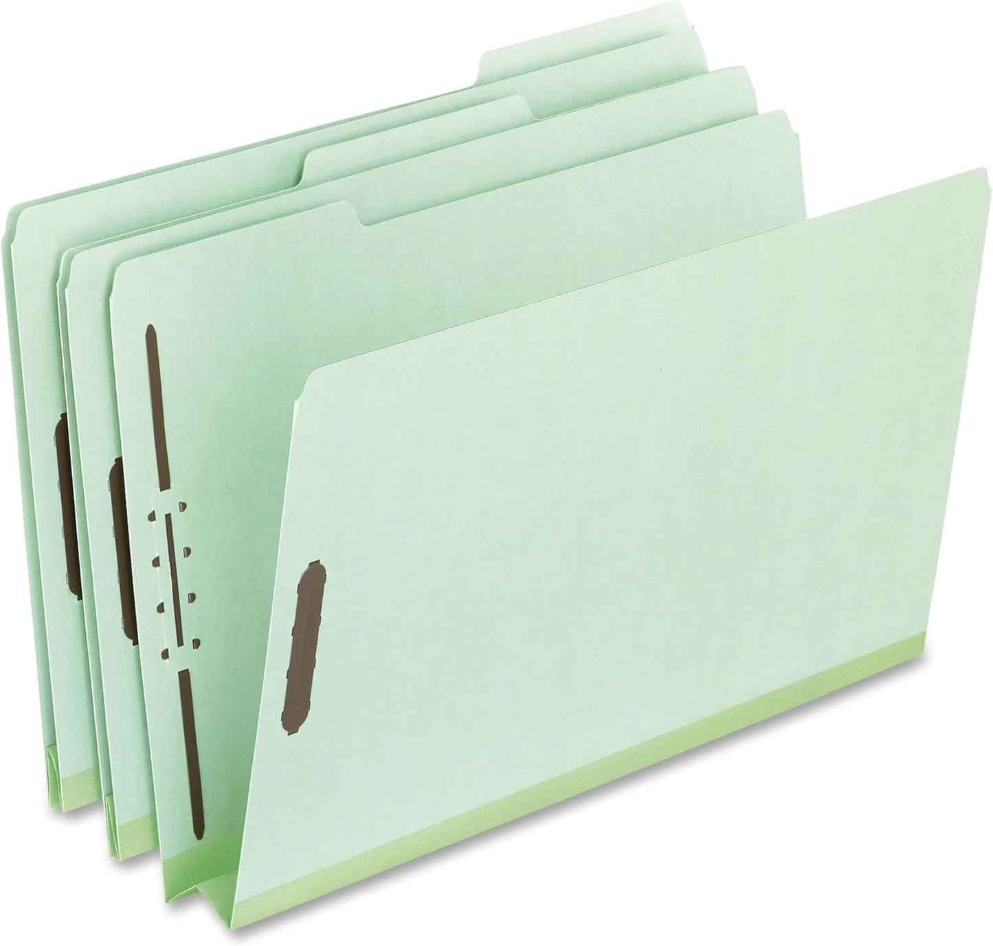 Pendaflex Pressboard Fastener Folders, Letter Size, Light Green, 2" Expansion, 1/3 Cut, 25/BX (17181)