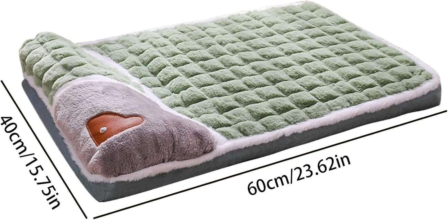 Cat Cushion - Back Support Machine Washable, Indoor Dog Cat Plush Pad, Travel Shelter Backyard Balcony RV Kennel, Sofa Floor Small Medium Large Breeds