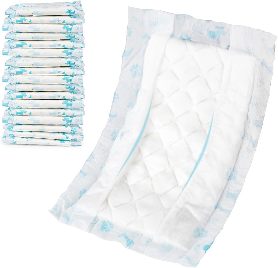Disposable Dog Diaper Booster Pads S - 100 Count, Dog Diaper Liners for Male and Female Dogs, Inserts fit Most Puppy Diapers - Pet Belly Bands and Male Dogs Wraps