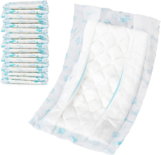 Disposable Dog Diaper Booster Pads S - 100 Count, Dog Diaper Liners for Male and Female Dogs, Inserts fit Most Puppy Diapers - Pet Belly Bands and Male Dogs Wraps