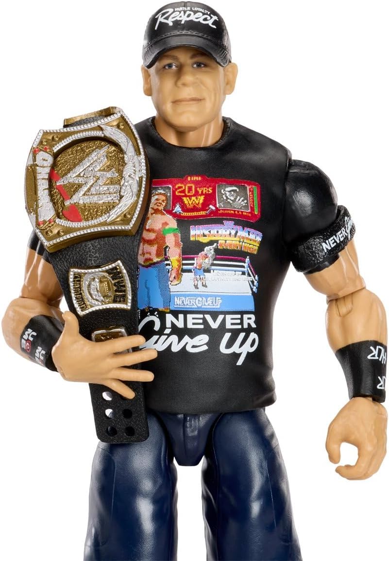 WWE John Cena Main Event Series Champions 2026 Action Figure with Title Belt, 6-inches
