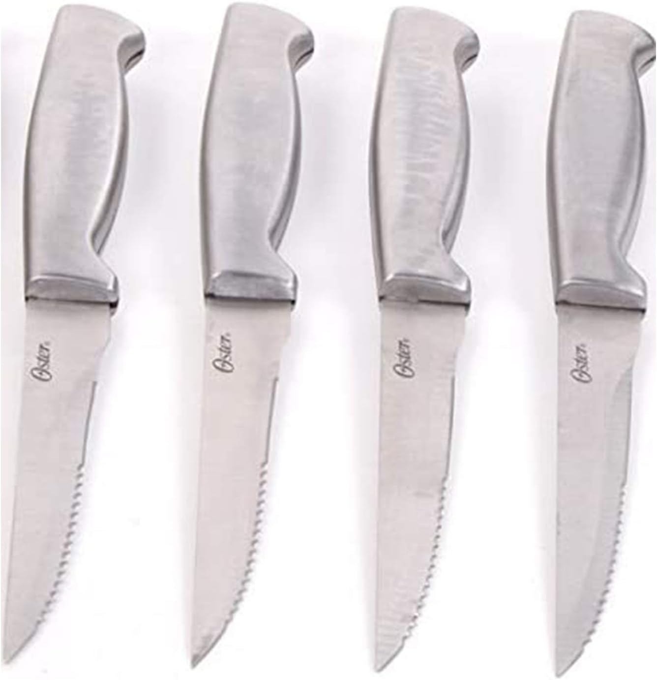 Oster Baldwyn High-Carbon Stainless Steel Kitchen Knife Cutlery Block Set, 22-Piece, Brushed Satin