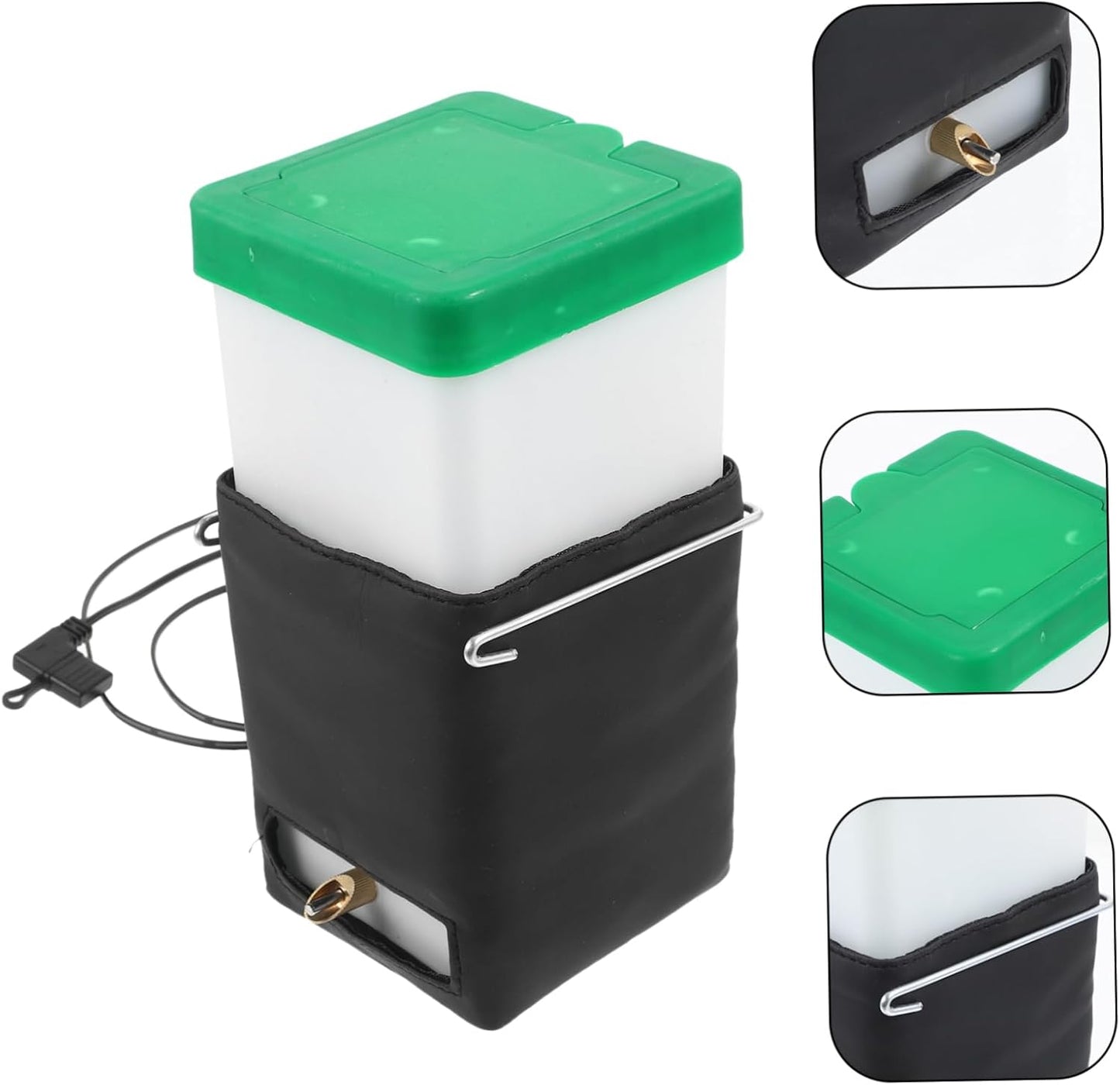 1Set 1L Heated Pet Water Bowl Heated Water Bottle Dispenser for Rabbit Cat Hamster Guinea Pigs Ferrets Birds Mouse Cockatiel Rats Other Small Animal Pet No Drip No Leak No Mess Mount Drinker