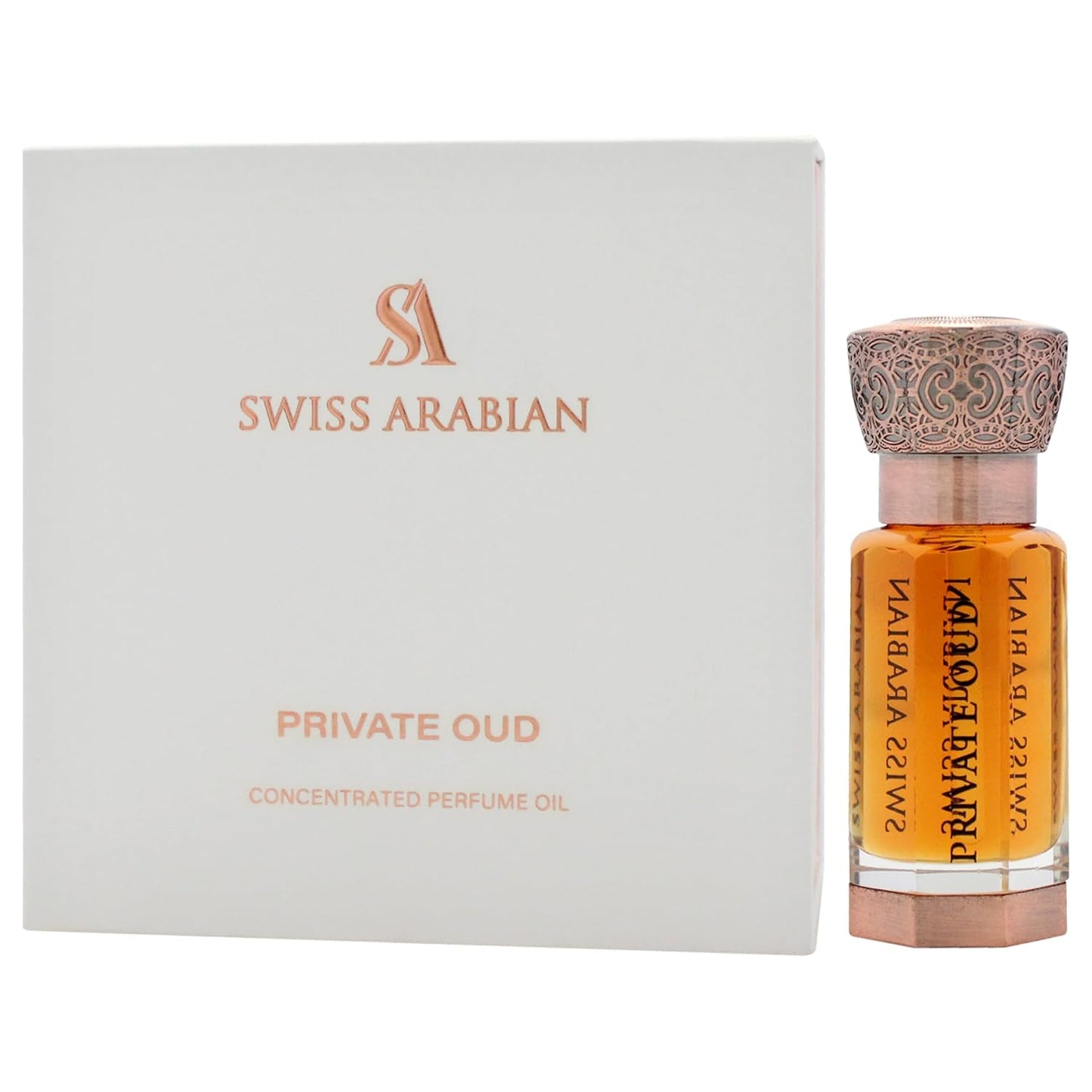 Swiss Arabian Private Oud - Luxury Products From Dubai - Long Lasting, Addictive Personal Perfume Oil Fragrance - A Seductive Signature Aroma - 0.4 Oz | Long Lasting, Addictive, Fragrance