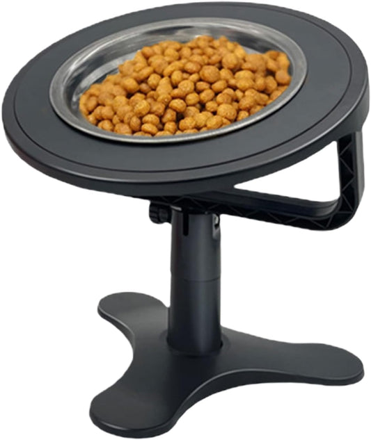 Elevated Bowls - Cat Feeder for | Height Adjustable Stand with Tiltable & Removable Stainless Steel Insets for Senior Cats, Small Dogs, Kittens and Fast Eaters