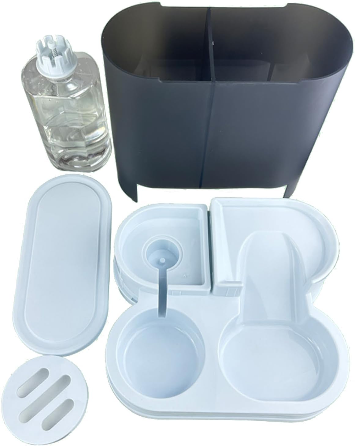 Dog Feeding Double Bowl Automatic Cats Food Container Water Dispenser for Cats Dog Food Feeding Bowl Pet Watering Supply Large Capacity Pet Feeders