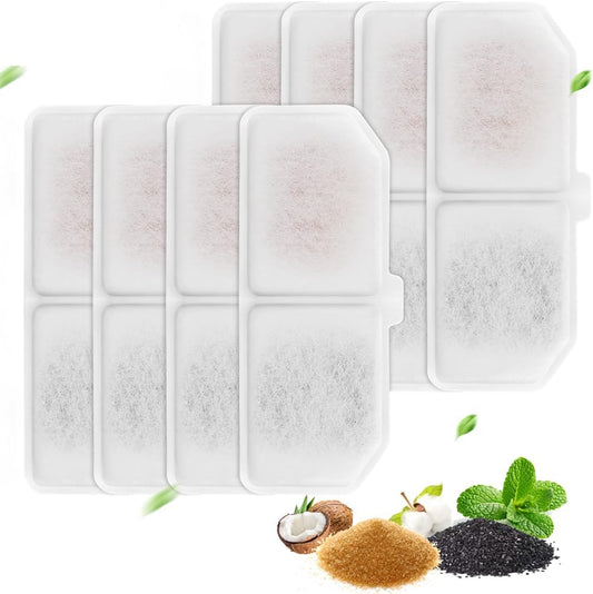 8 Pack Cat Water Fountain Filters,Pet Water's Fountain Filter Replacement Competible with Charcoal Waters Fountains Filter Compatible with Cats Water's Dispenser (8 Filters)
