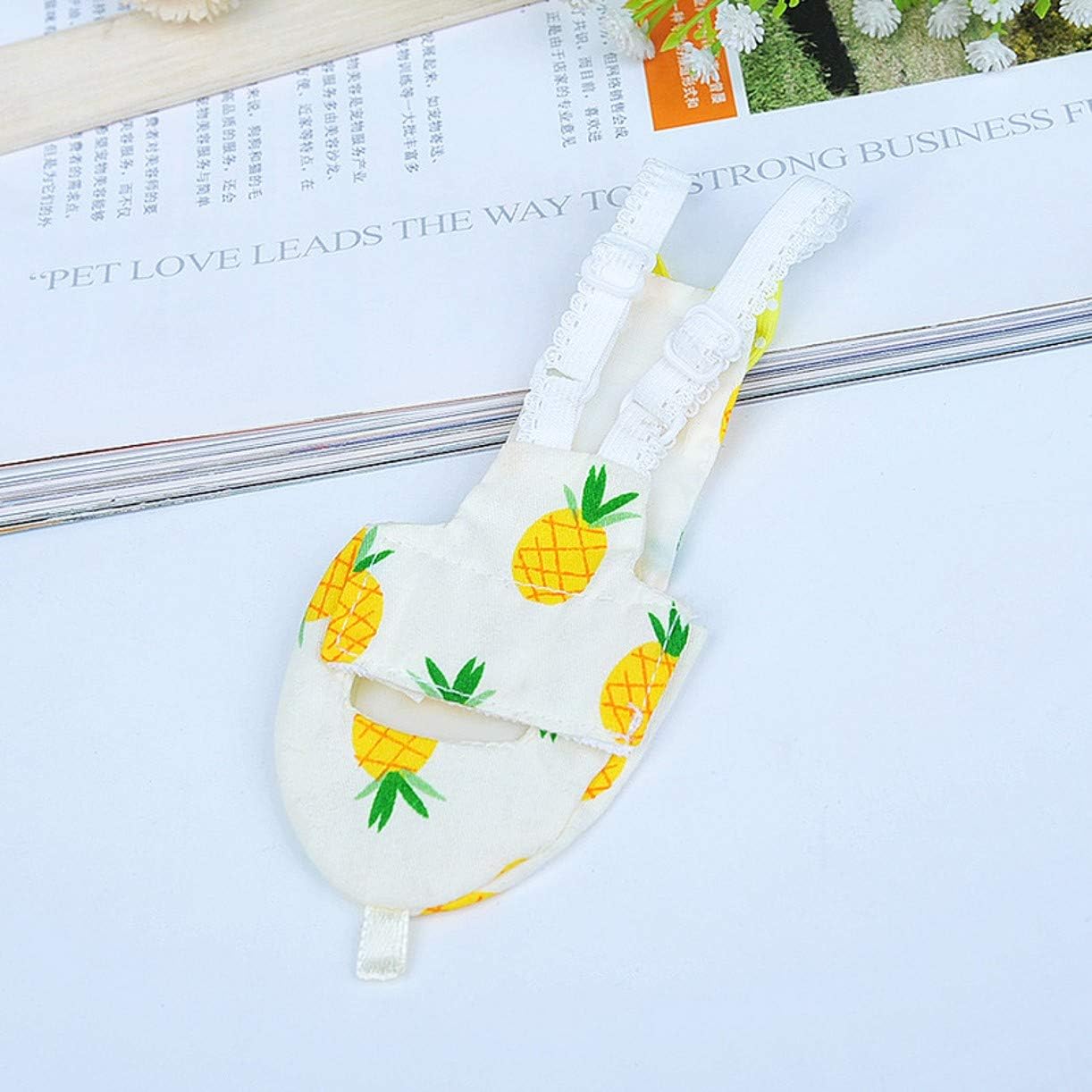ZHONGJIUYUAN 4 Color Bird Diaper Parrot Washable Diaper Nappies for Parakeet Cockatiel Mini Macaw Budgie Canary Flight Suit (Size M)
