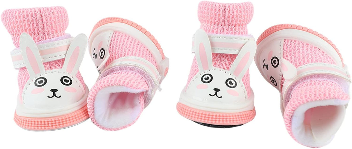 Yctze Breathable Lightweight Dog Shoes - Cute Mesh Puppy Boots for Spring Summer, Hot Pavement Summer Puppy Dog Boots Nonslip Small Dog Shoes for Protection and Comfort, Winter Snowy Day