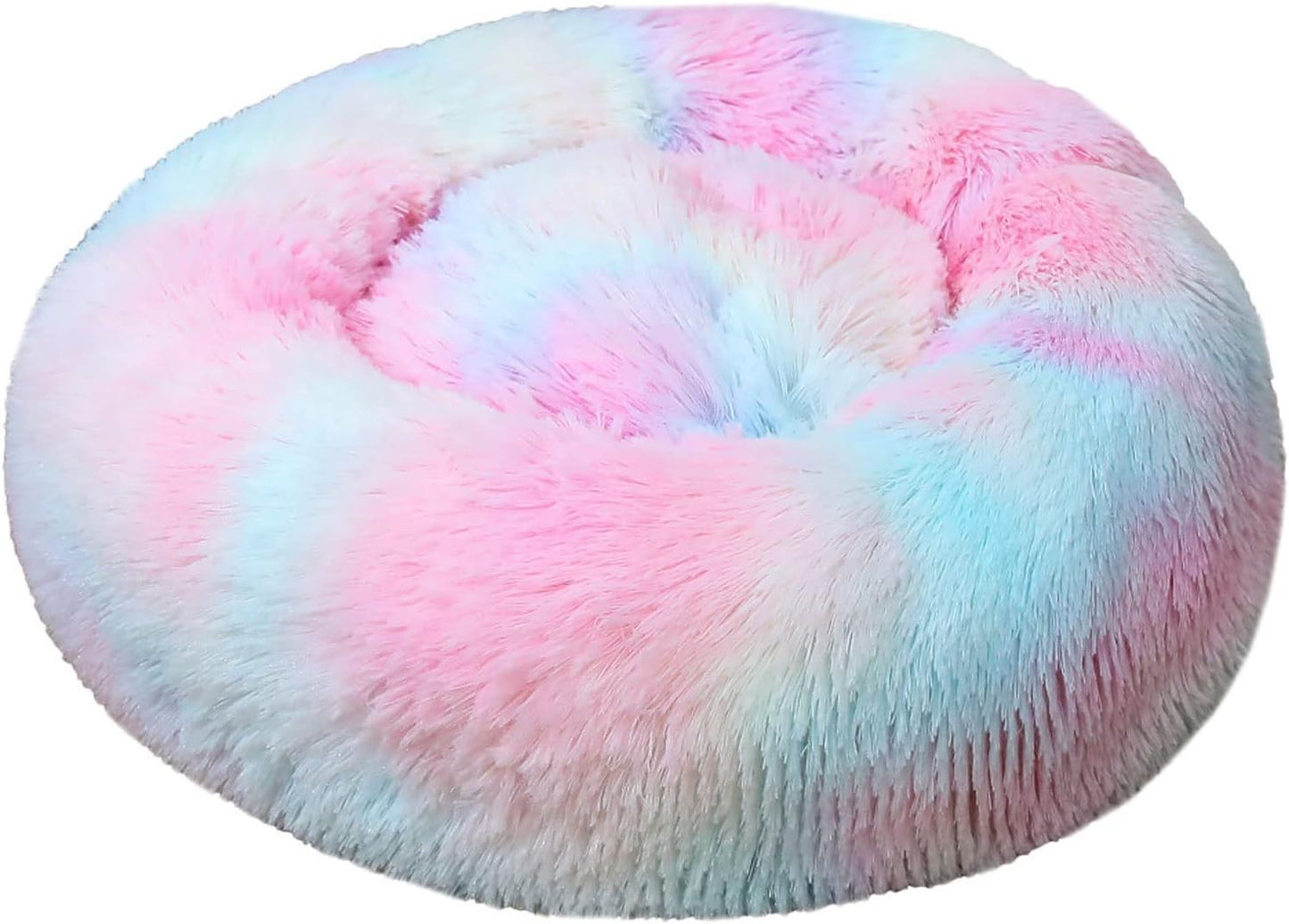 Dog Beds Moisture Proof and Non-Slip Base M/L/XL Size Round Donut Shaped Dog Bed for Dogs or Cats Pet Cushions for Sleeping for Pugs Bulldog or Labrador (Color : 02, Size : X-Large)