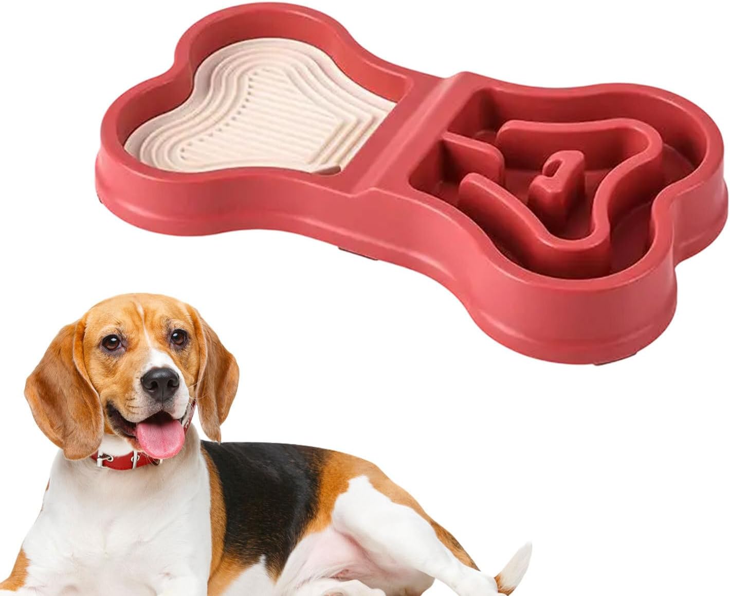 Dog Food Bowls - Puppy Feeder, Gentle Puzzle, Feeding Supplies with Durable Feature, Portable Dish with Practical Detail, Bowl, Pet Home Travel Indoor Outdoor for Training Eating