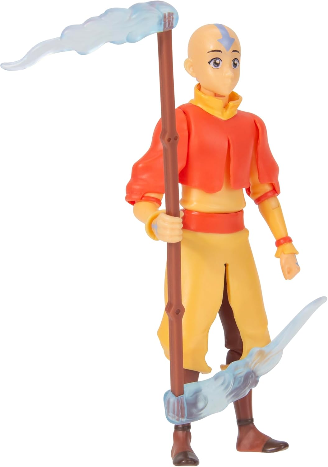 Jazwares Avatar: The Last Airbender Aang (Book One) - 4.5-Inch Scale Figure with Staff, Air Effects, and