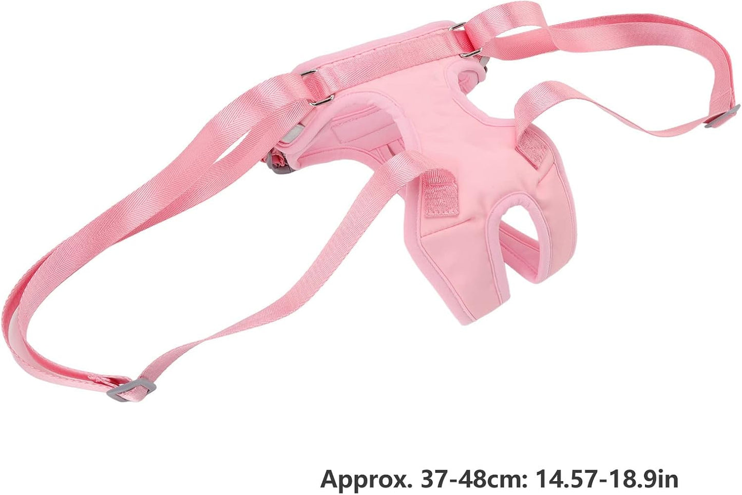 Dog Lift Harness Adjustable Safe Comfortable Puppy Hind Leg Support Sling Vest for Old Disabled Rehabilitation Dogs Pink Fleece Lining (S)