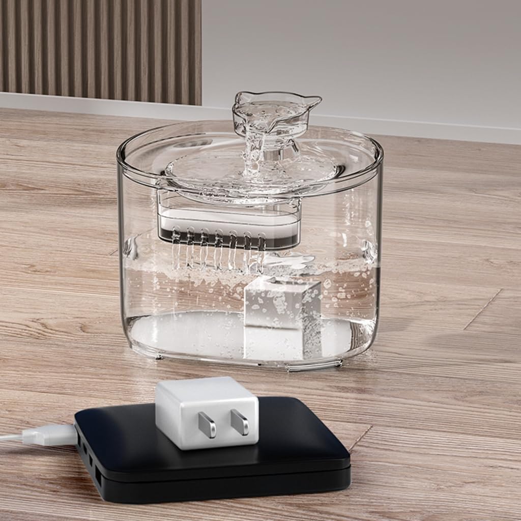 Cats Water Fountain Automatic Water Bowl Large Capacity Pet Water Dispenser Dogs Drinking Fountain for Small Cats Dogs