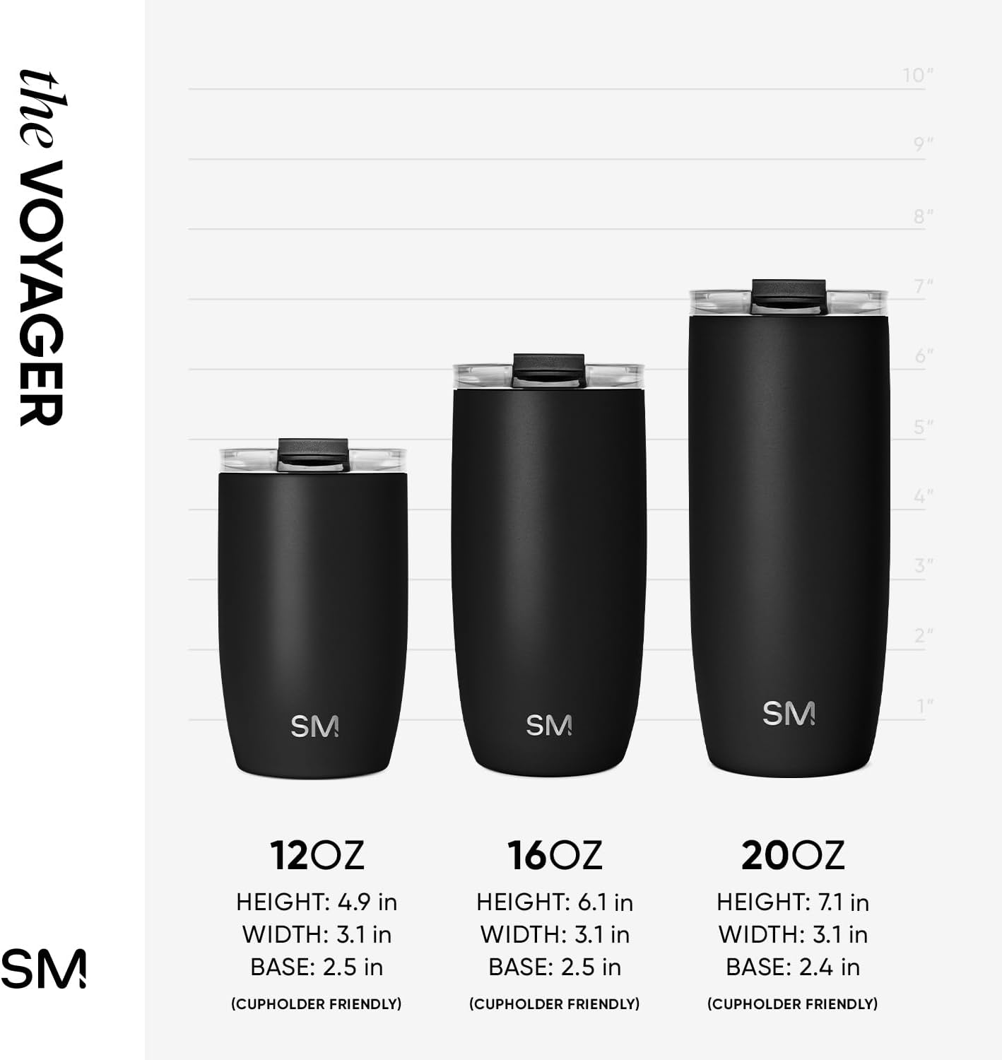 Simple Modern Voyager Tumbler with Flip Lid | Travel Coffee Mug | Insulated Stainless Steel Cold Brew Iced or Hot Coffee Cup | Gifts for Women Men Her Him | 12oz, Checkmate