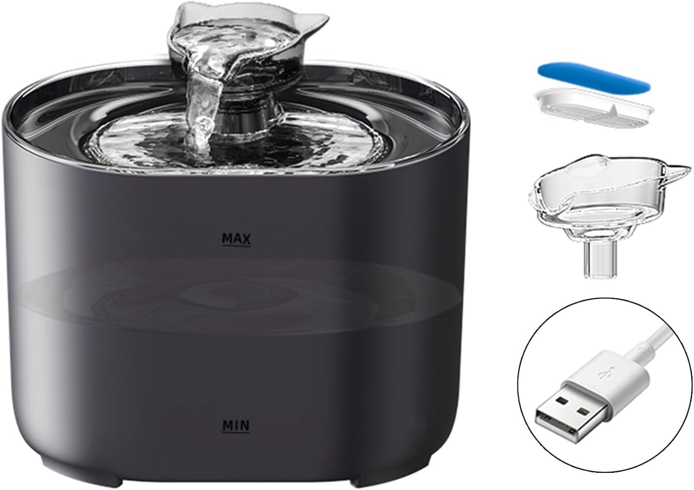 Automatic Pet Cats Water Fountains Dispenser for Dog Waterer Cats Drinker Feeders Bowl Container Water Feeding Supplies Cats Water Fountains Filter