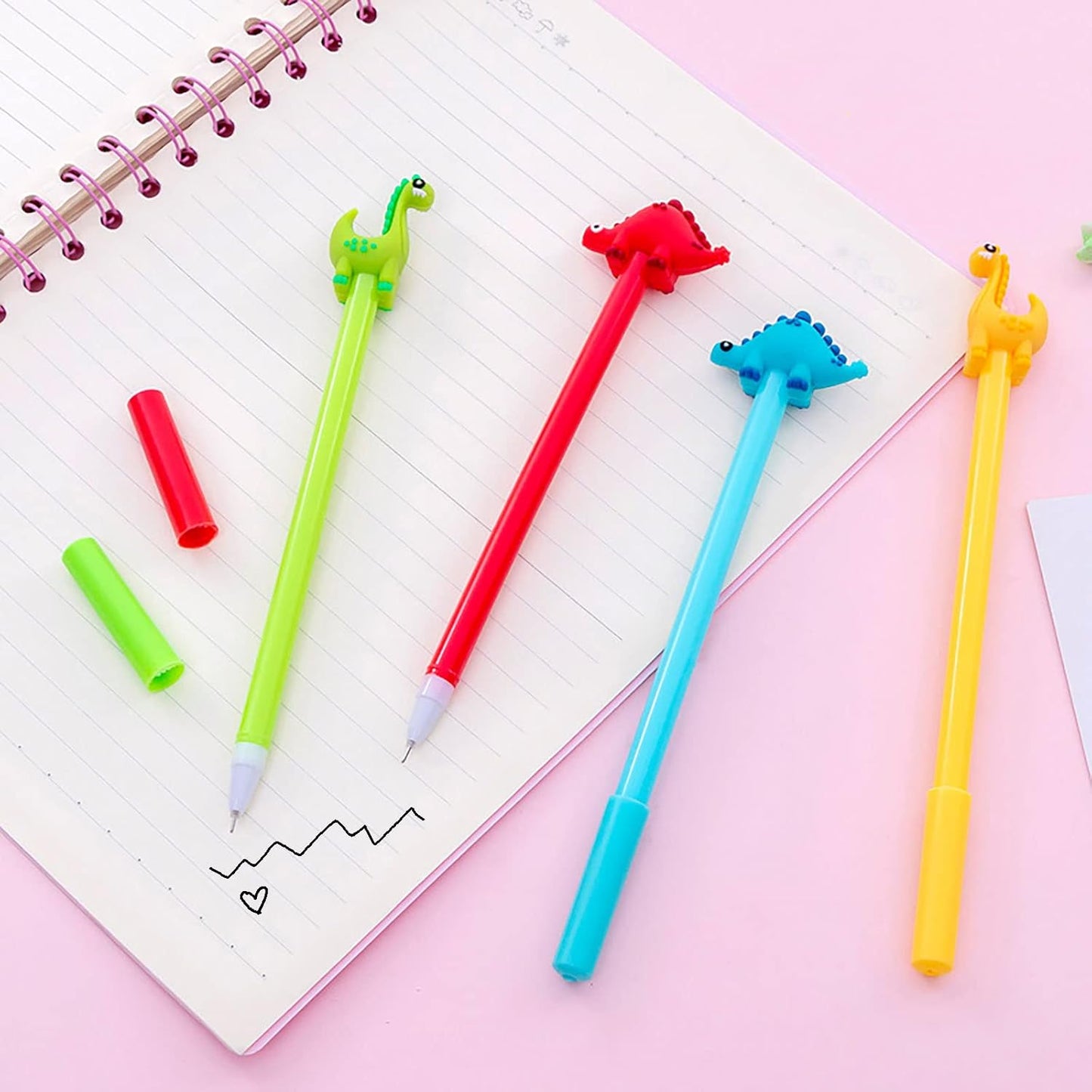 YYaaloa 70pcs Cute Novelty Gel Ink Pens Cartoon Animal 0.5 mm Black Ink Pens Bulk for Kids Office Supplies Christmas Party Gifts