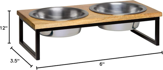 Loving Pets 1 Pt Wooden Top Diner, Natural