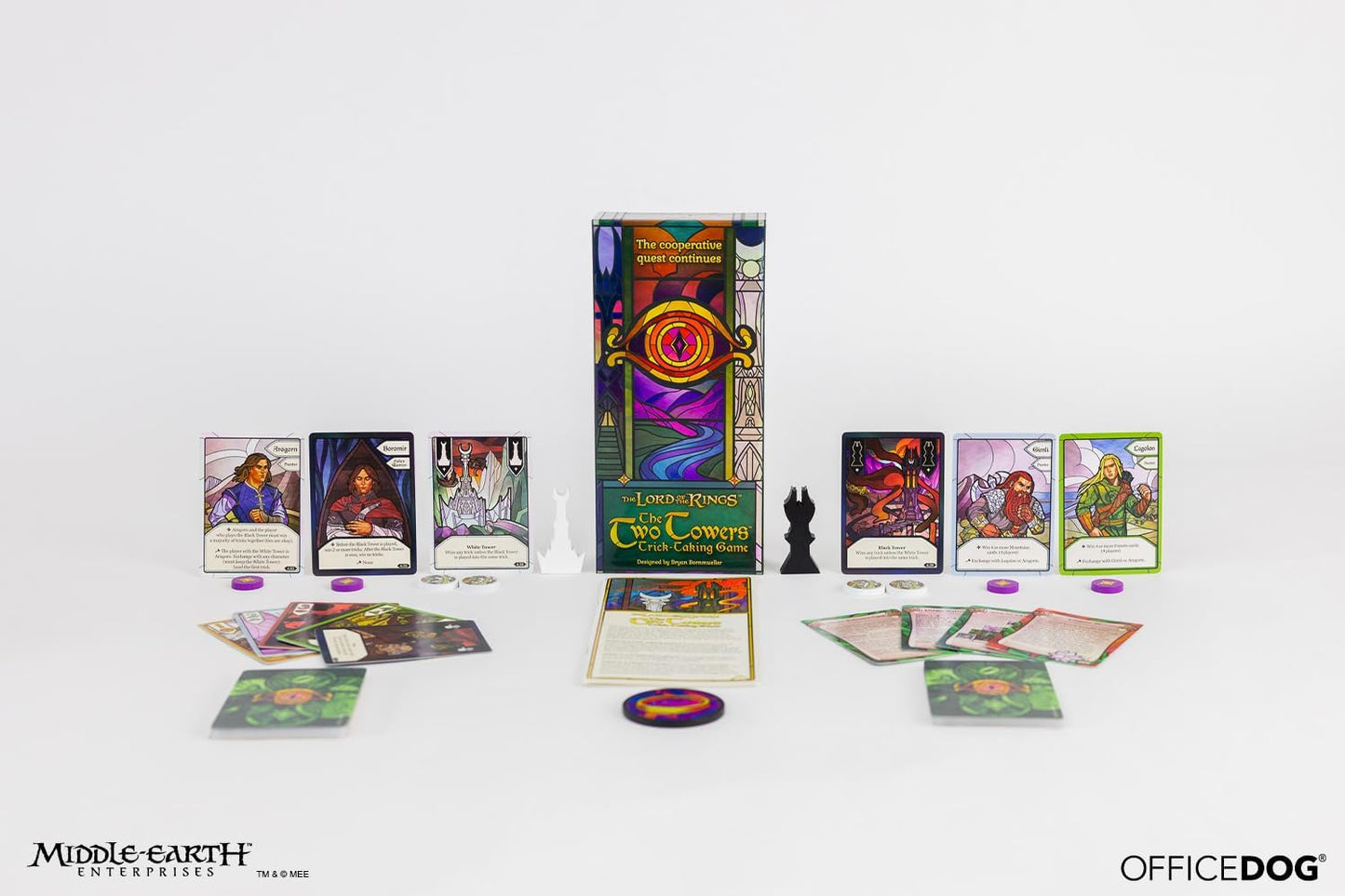 Asmodee The Lord of The Rings The Two Towers Trick-Taking Game - A Cooperative Card Adventure! Strategy Game for Kids & Adults, Ages 10+, 1-4 Players, 20 Minute Playtime