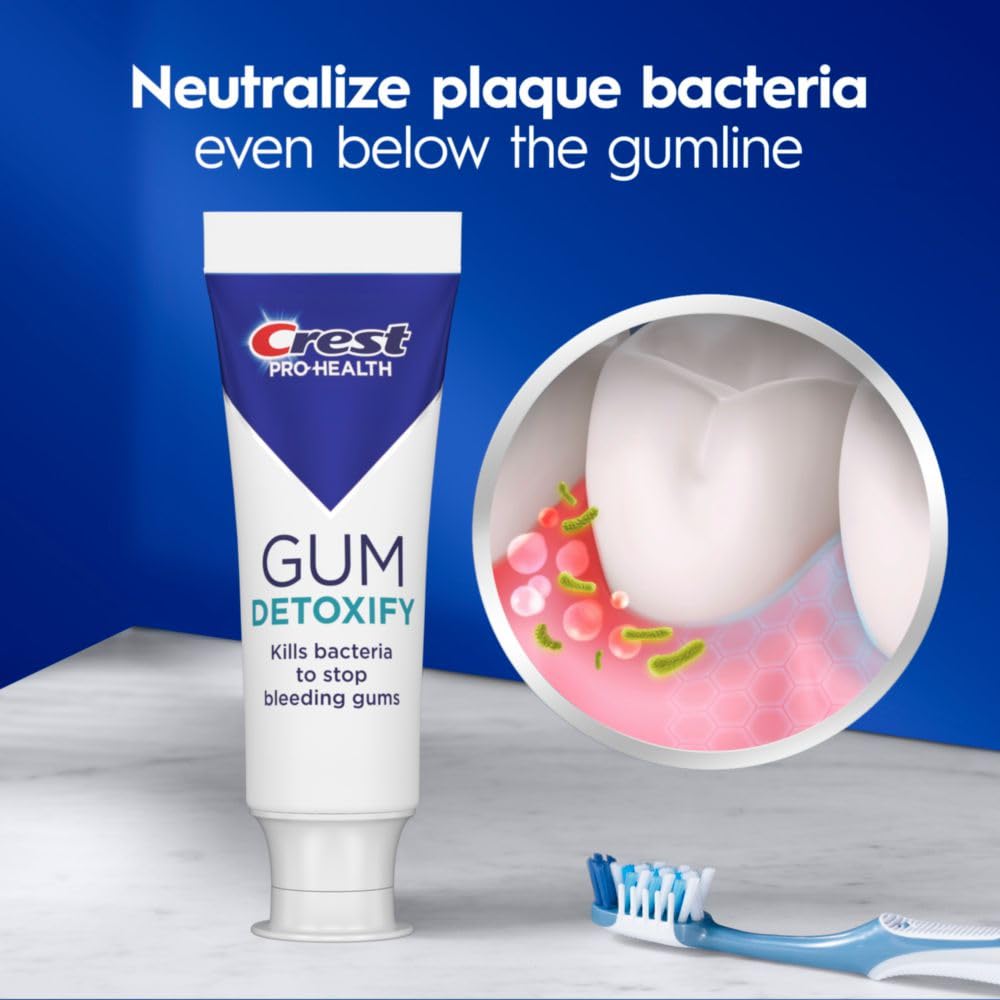 Crest Pro-Health Gum Detoxify Deep Clean Toothpaste 2.6 oz - Anticavity, Antibacterial Flouride Toothpaste, Clinically Proven, Gum and Enamel Protection, Plaque Control