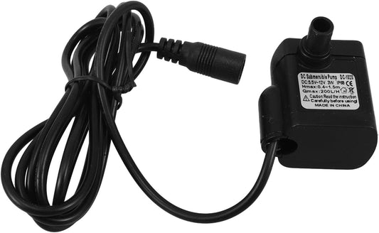 FAVOMOTO Mini Submersible Dc Water Pump 4.5v-12v Silent Brushless Fountain Pump for Aquarium Fish Tank and Pet Water Fountain Outdoor Use