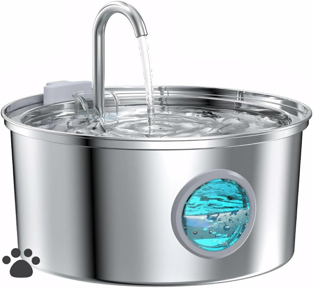 Cat Water Fountain soaringstore : Cat Fountain for Drinking - 108oz/3.2L Pet Water Fountain for Cats Indoor - Quiet Water Fountain for Cats - Faucet Pet Fountain - for Pets& Small Animals