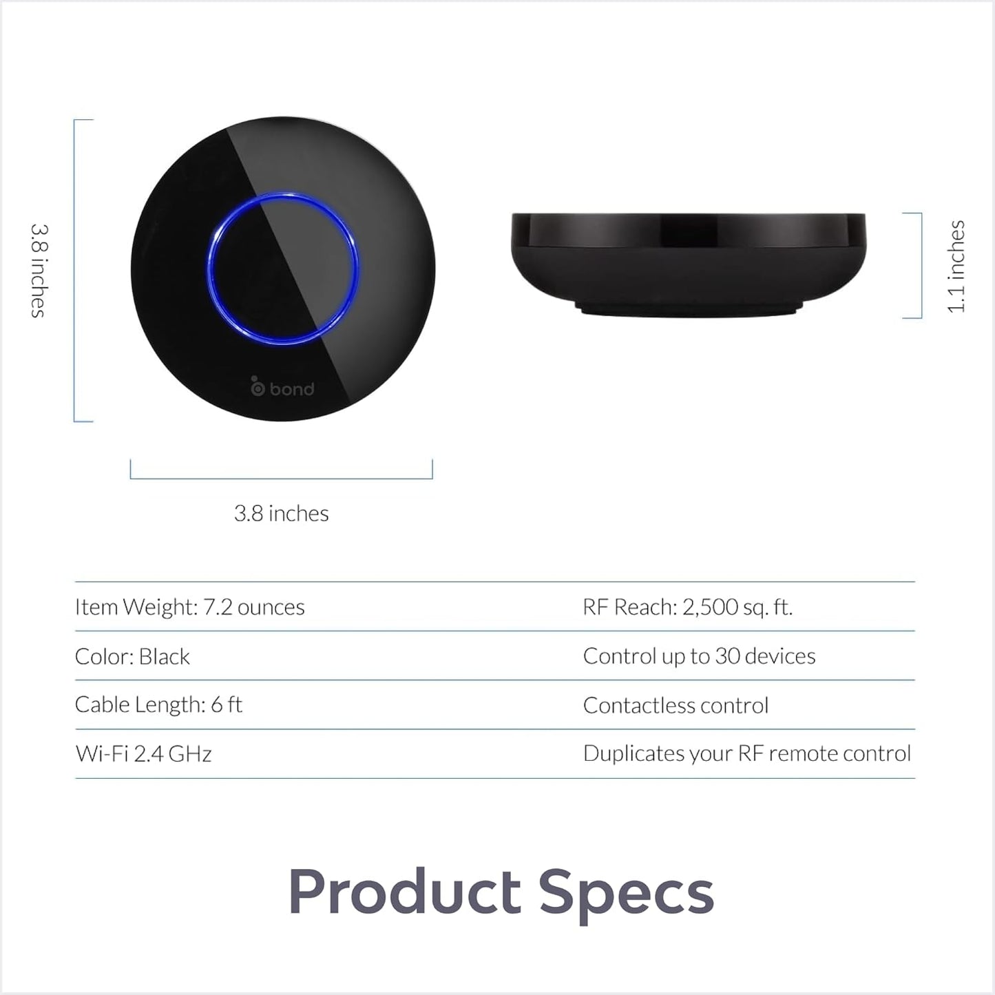 BOND | Add Wifi to Ceiling Fan, Fireplace or Motorized shades | Works with Alexa, Google Home | Remote Control with App | Works with iPhone or Android