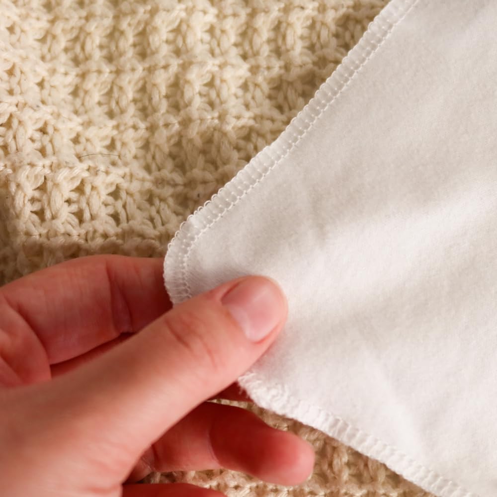 Reusable Baby Wipes, 25 Washable Cloth Wipes per Pack, 100% Cotton, Soft and Gentle for Baby's Skin, by Nora's Nursery