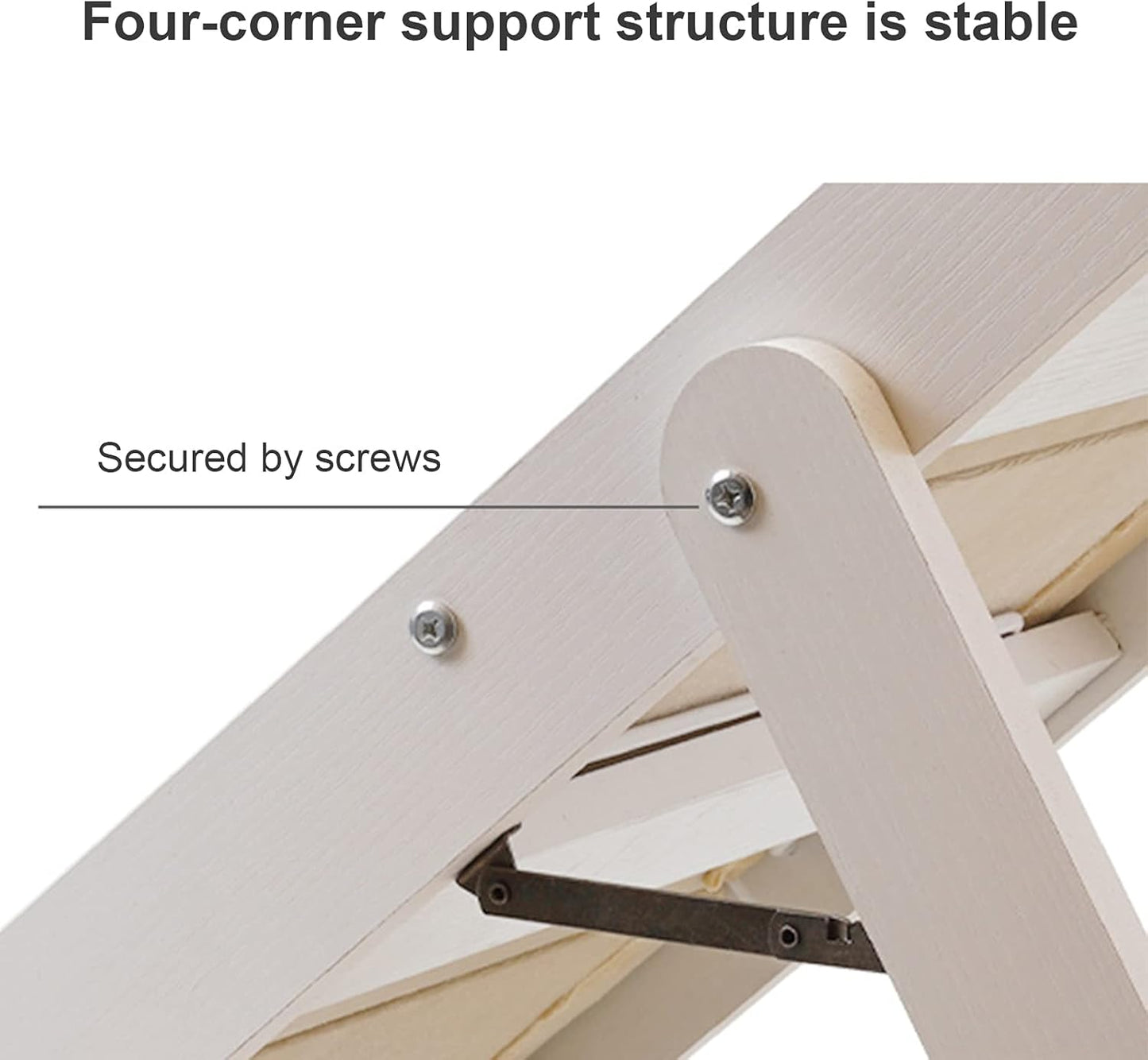 Portable Folding Pet Stairs Portable Pet Ramp Non-Slip Soft Surface Supports Up to 40kg Pet Stairs for Dogs Cats High Beds Sofa Wood Pet Safety Dog Ramp (White)