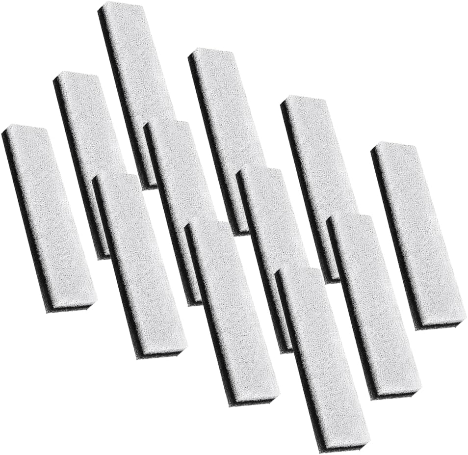 12X Replacement Premium Water Filter Compatible with NPET WF020 Water Fountain. Rectangular-Shaped, Washable Pet Fountain Filters with Triple Filtration System