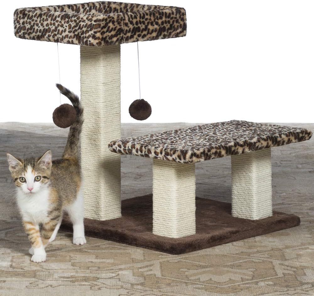 Prevue Pet Products Kitty Power Paws Leopard Terrace Cat Tree