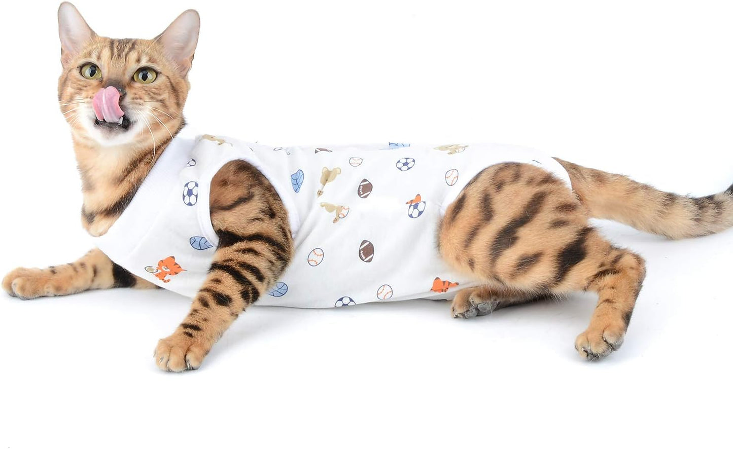SELMAI Surgical Recovery Suit for Dogs Cats Female Surgical Pajamas for Dogs Post Surgery Romper Operative Shirt After Surgery Abdominal Wound Protector Pet Wear Anti Anxiety Vest Sleeveless Blue S