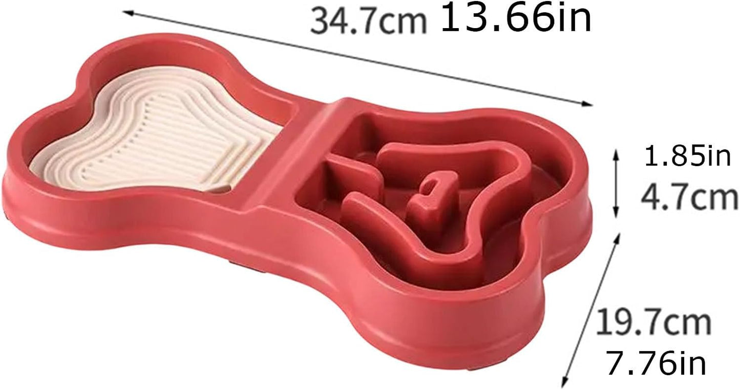Dog Food Bowls - Puppy Feeder, Gentle Puzzle, Feeding Supplies with Durable Feature, Portable Dish with Practical Detail, Bowl, Pet Home Travel Indoor Outdoor for Training Eating