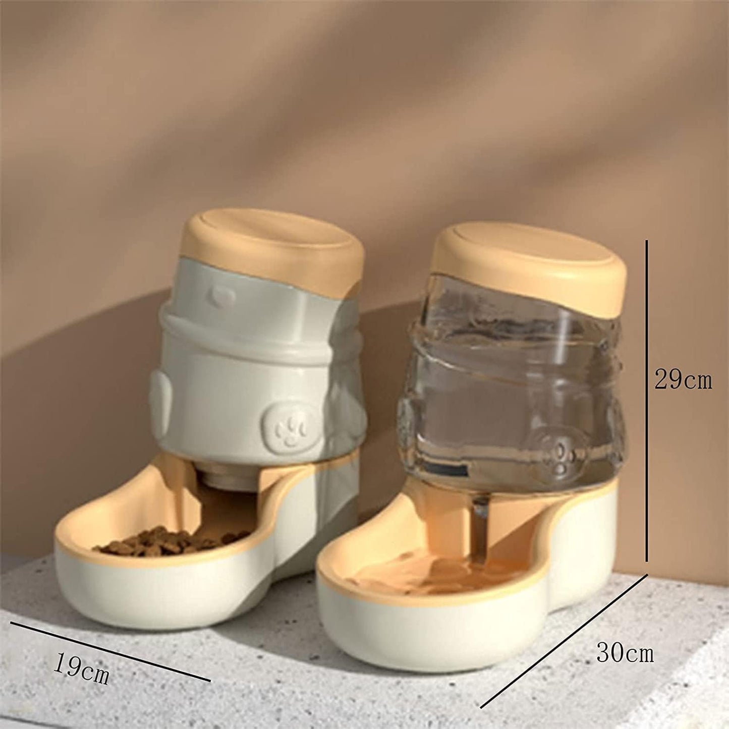 Dispenser Pet Feeder and Water Food Dispenser Automatic for Dogs Cats, Gravity Refill, 3.2L Unplugged Self Feeding for Small Large Pets cat Fountain (Size : Feeders) (Water dispensers)