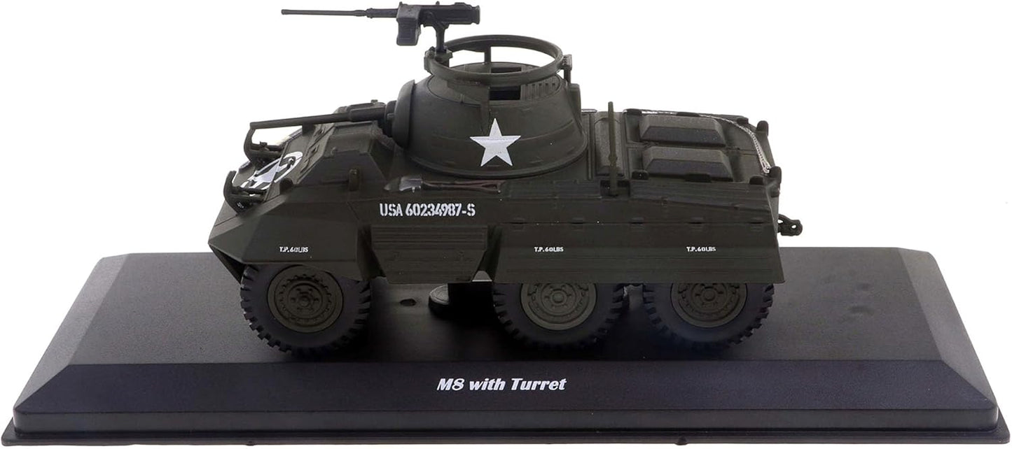 Motor city classics 1:43 Scale Military Diecast Collectible | M8 Light Armored Car | Militaria Diecast Model 24216-43