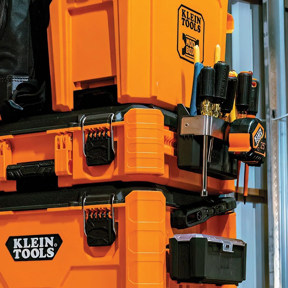 Klein Tools 54814MB MODbox Tool Carrier, Modular Tool Storage System Side Mounting Accessory, Easy One-Handed Attachment and Slim Profile