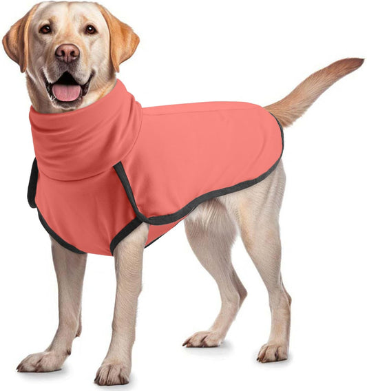 ROZKITCH Dog Winter Coat Soft Pullover Pajamas, Pet Windproof Warm Cold Weather Jacket Vest Cozy Jumpsuit Apparel Outfit Clothes for Small Medium Large Giant Walking Hiking Travel Orange 2XS