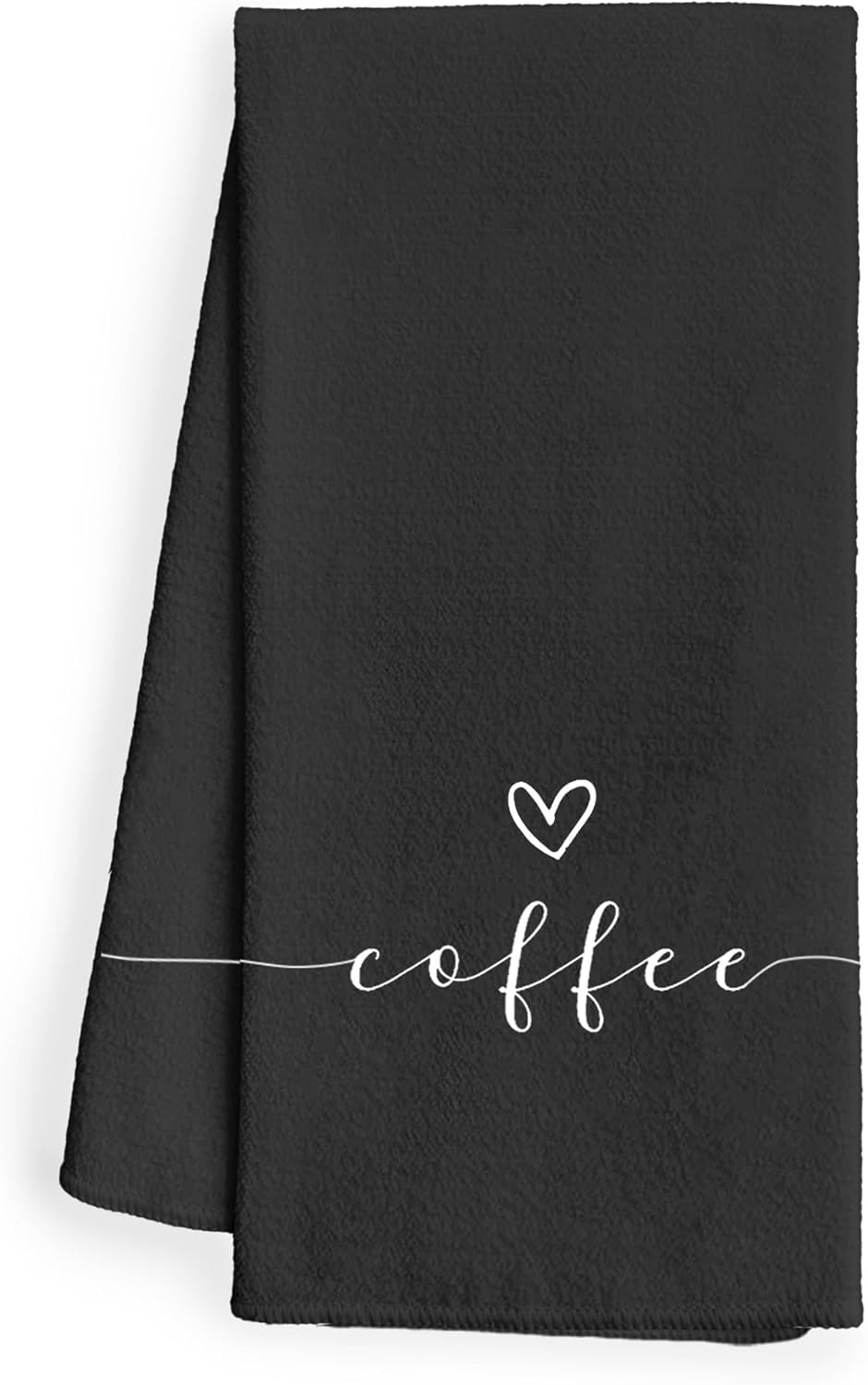 Coffee Decor Kitchen Towels - Bar Dish Towels, Gifts for Coffee Lovers, 1624 Inches (Black)