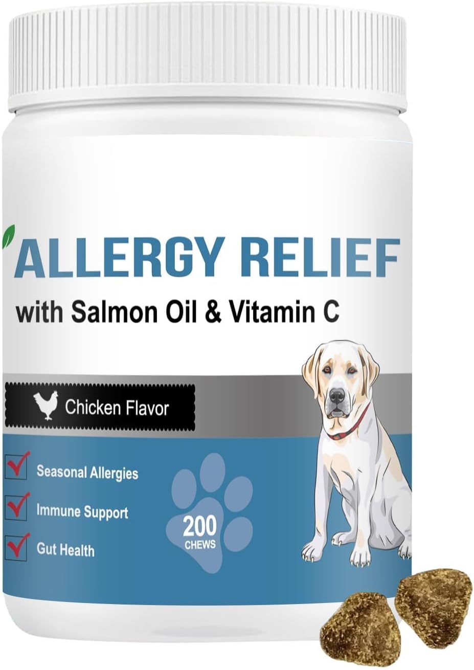 Dog Allergy Relief Chews, Anti Itch Allergy Relief Omega Dog Chews