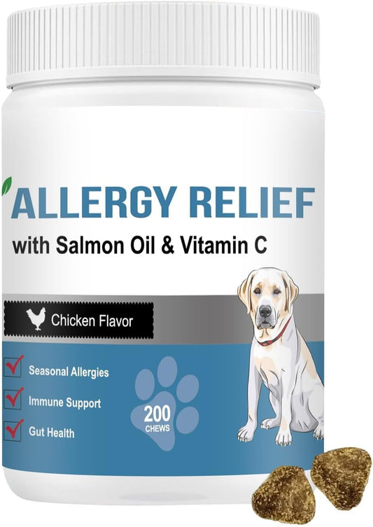 Dog Allergy Relief Chews, Anti Itch Allergy Relief Omega Dog Chews