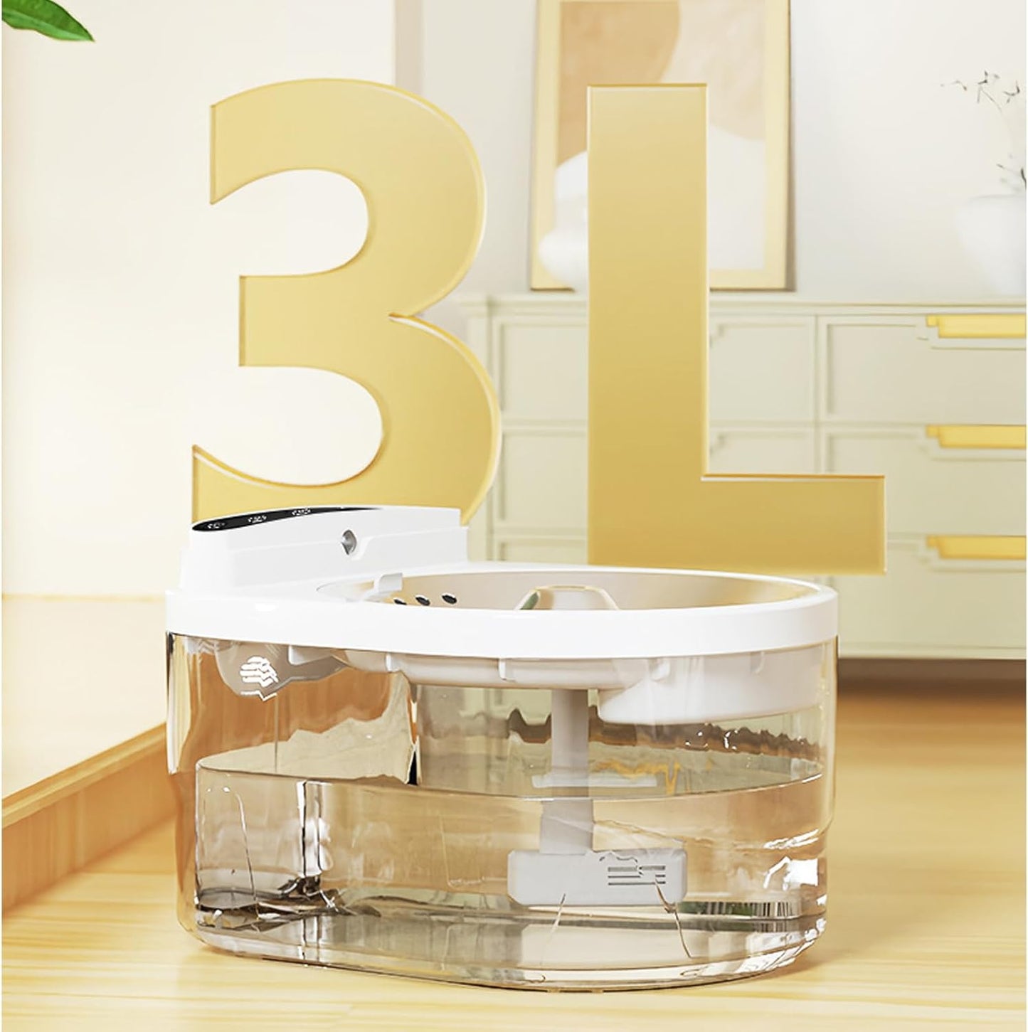 Wireless Water Fountain for Cats, 3L with Intelligent Motion Sensor | Drinker for Cat, Dog, Puppy – for Kittens, Puppies and Dogs, Hydration and Feeding, Indoor, Home, Living Room