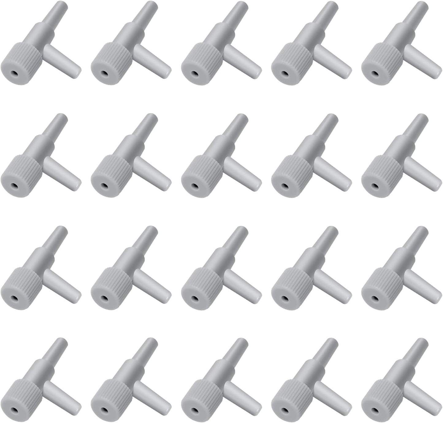 AQUANEAT Aquarium Control Valve 20PCS,Fish Tank 2 way Valves for 3/16" Airline Tubing, Plastic Air Regulator, for Aquarium Air Pump Accessories