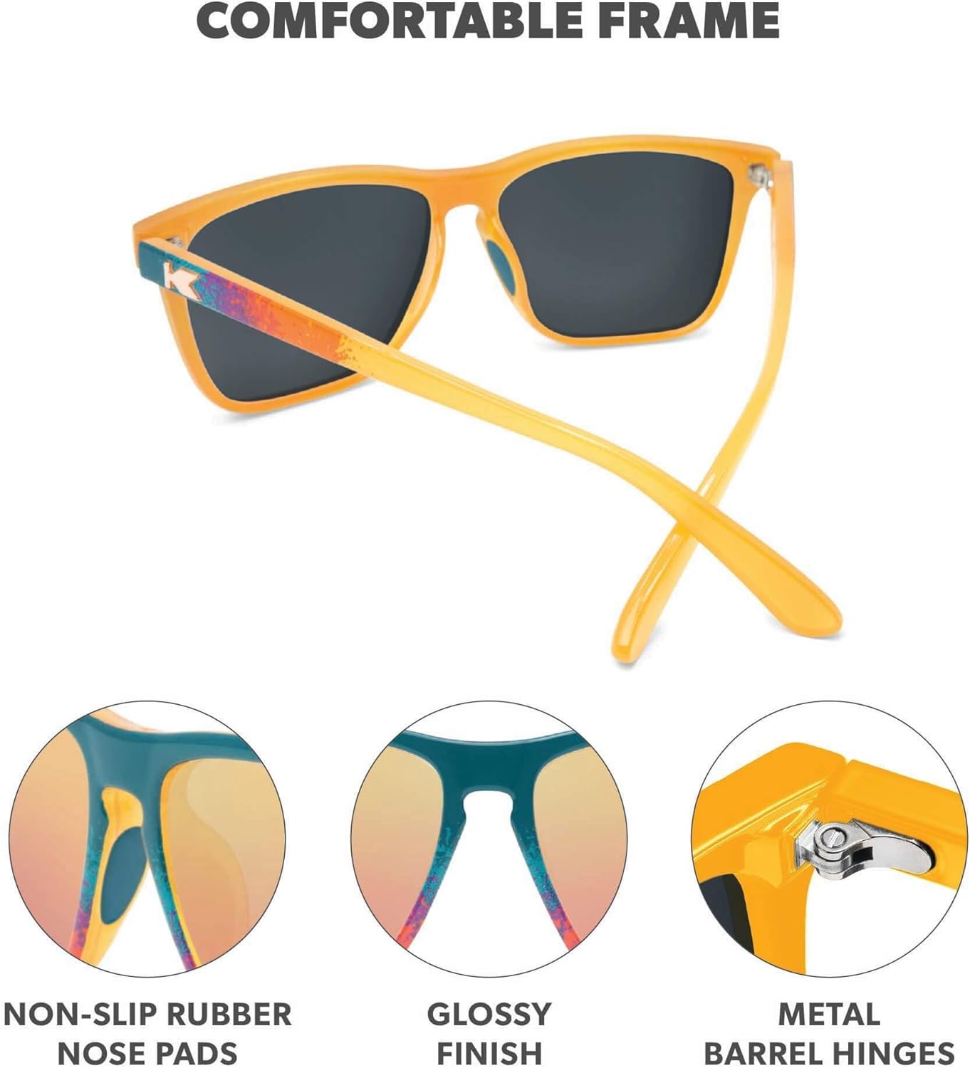 Knockaround Fast Lanes Sport Polarized Lightweight Sunglasses for Men & Women - UV400 Protection - Running