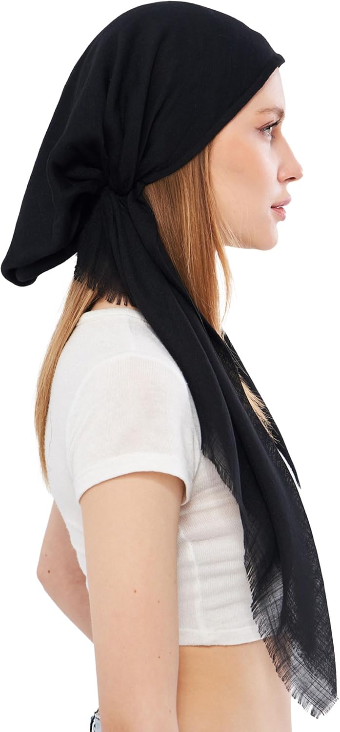 dscarf Headwear Pre Tied Head Scarves for Women Featuring | Soft Chemo Head Wear Headcover Ready Headwear