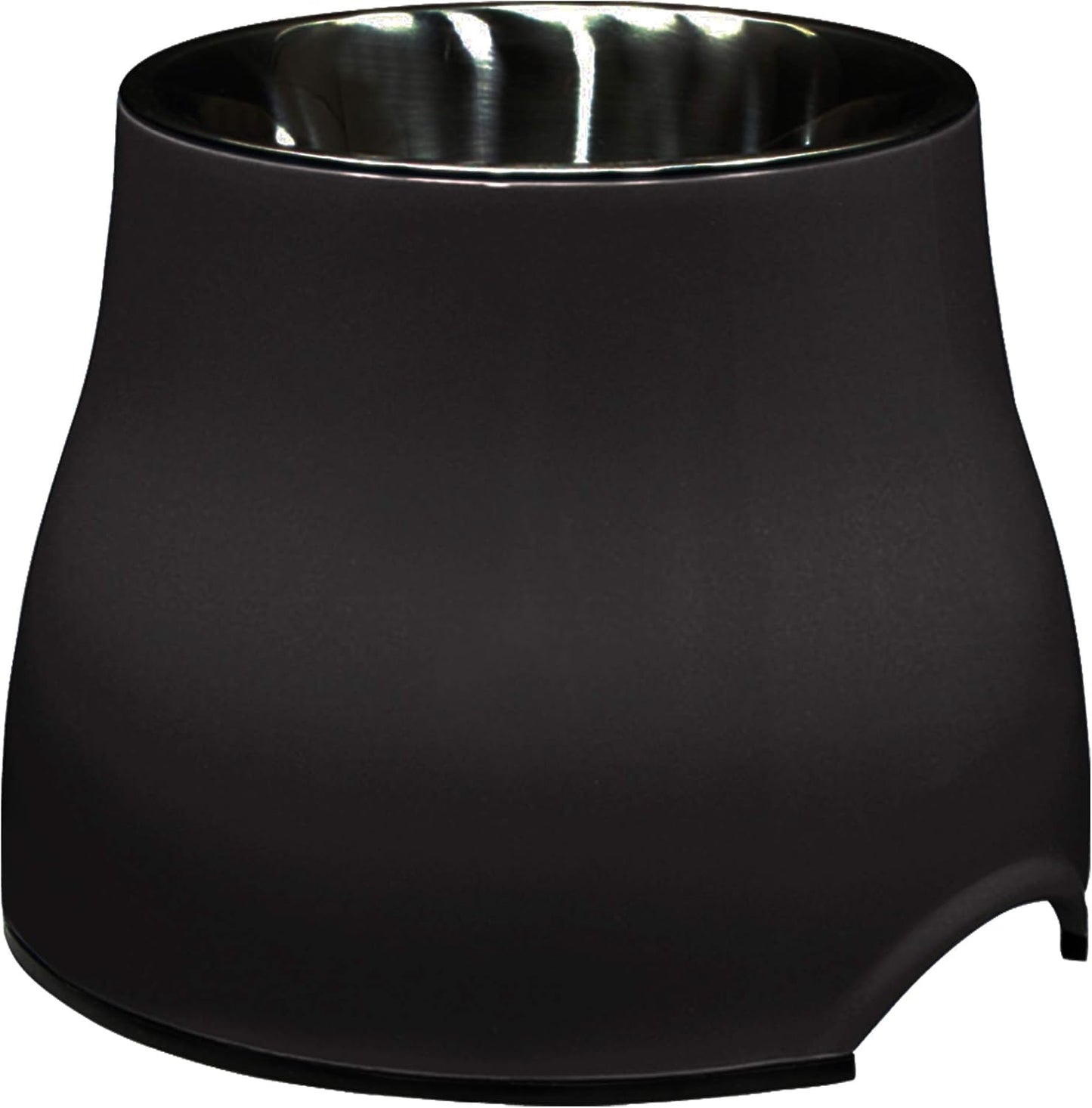 Dogit Elevated Dog Bowl, Stainless Steel Dog Food and Water Bowl for Large Dogs, Black, 73752
