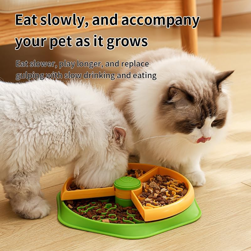 Slow Feeder Dog Bowls,Double Layer Anti-Choking Puzzle Dog Food Bowls, Non-Slip Interactive Puzzle Feeder, Interactive Feeding Slow Down Eating, Suitable for Small/Medium/Larger Dogs