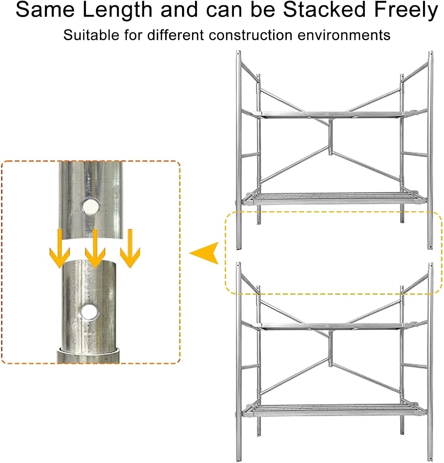Mobile Scaffolding Ladder with Wide Non Slip Platform for RV Cleaning and High Painting Foldable Steel Scaffold Equipment for Walls and Decorating (Size: H:18)