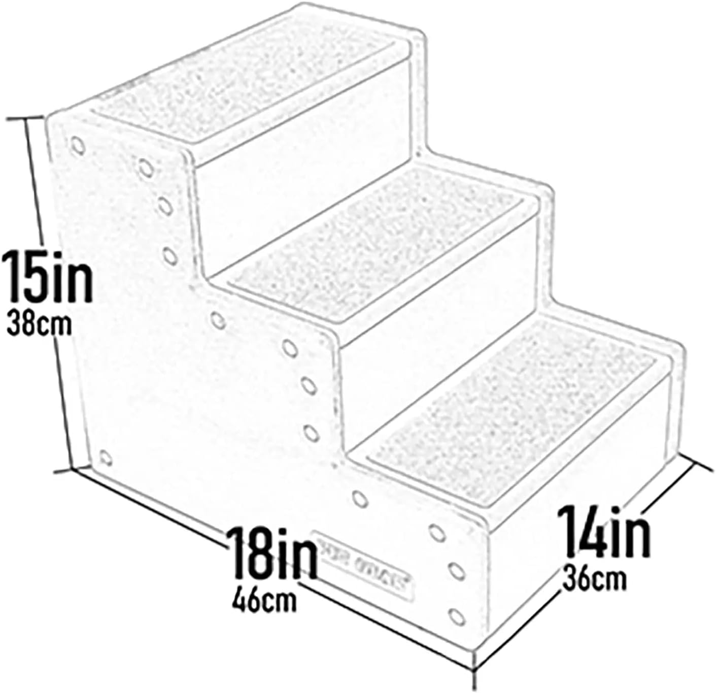 Pet Gear Pet Step III & IV Pet Stairs for Small Dogs and Cats up to 50 pounds, Lightweight, No Tools Required, 13 Colors to Choose from, Sea Salt, 3 Steps