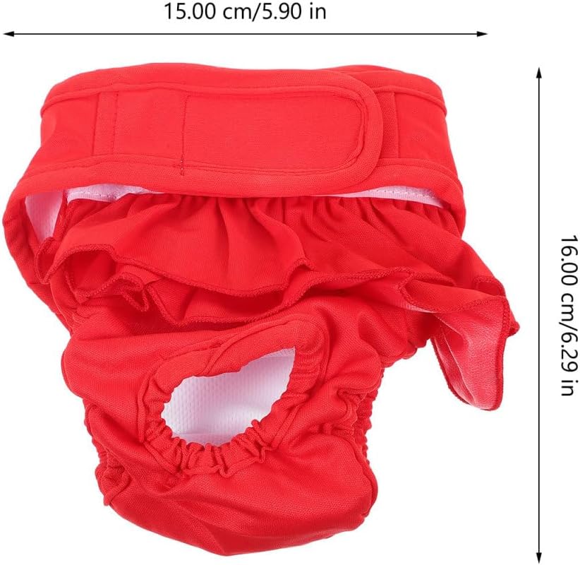 Toyvian Dog Sanitary Panties Washable Female Dog Diapers Leakproof Design Comfortable Period Pants for Girl Dogs Reusable Doggie Pants for Menstruation and Accidents
